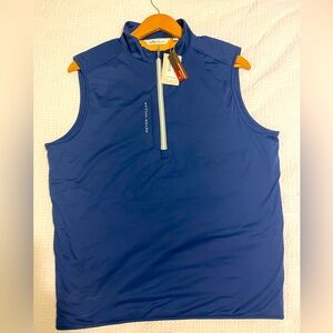 NWT Peter Millar Performance Quarter Zip Vest Medium